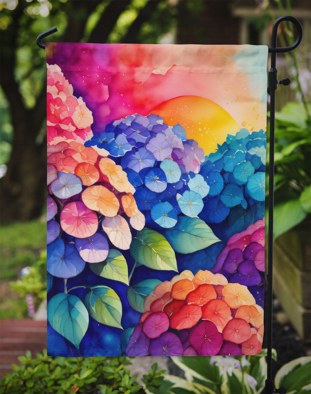 Hydrangeas in Color Garden Flag