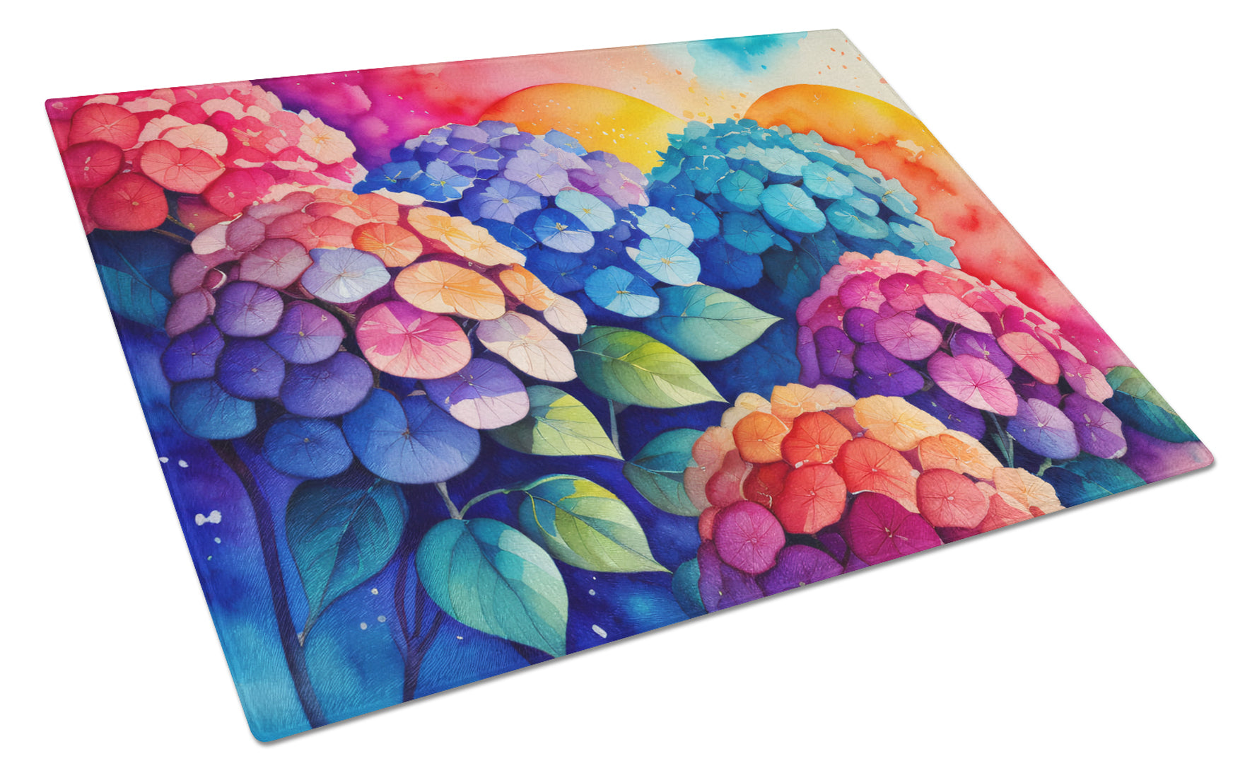 Buy this Hydrangeas in Color Glass Cutting Board