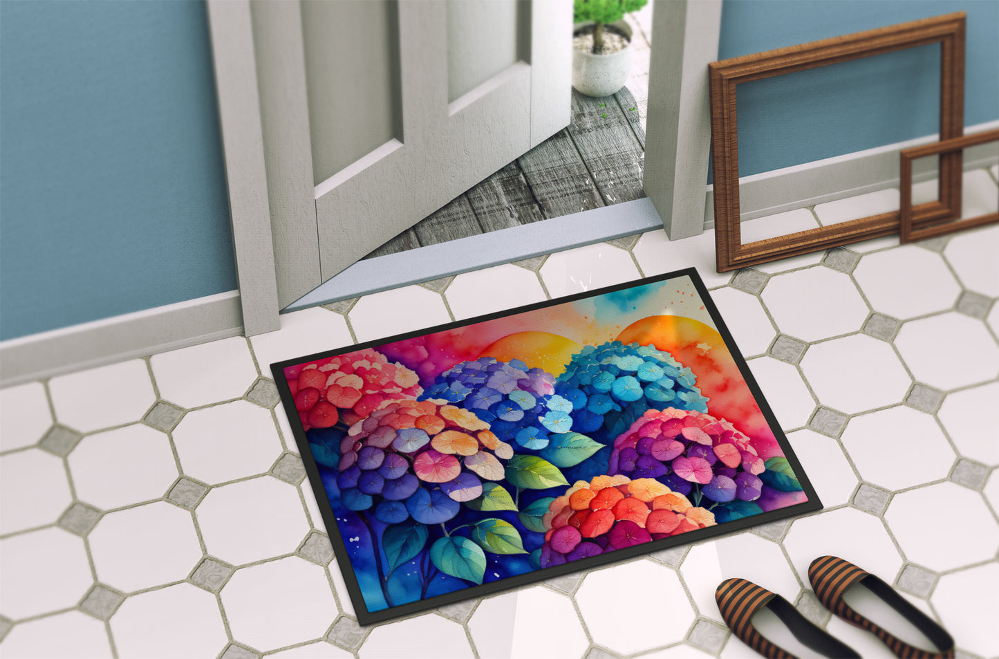 Hydrangeas in Color Doormat