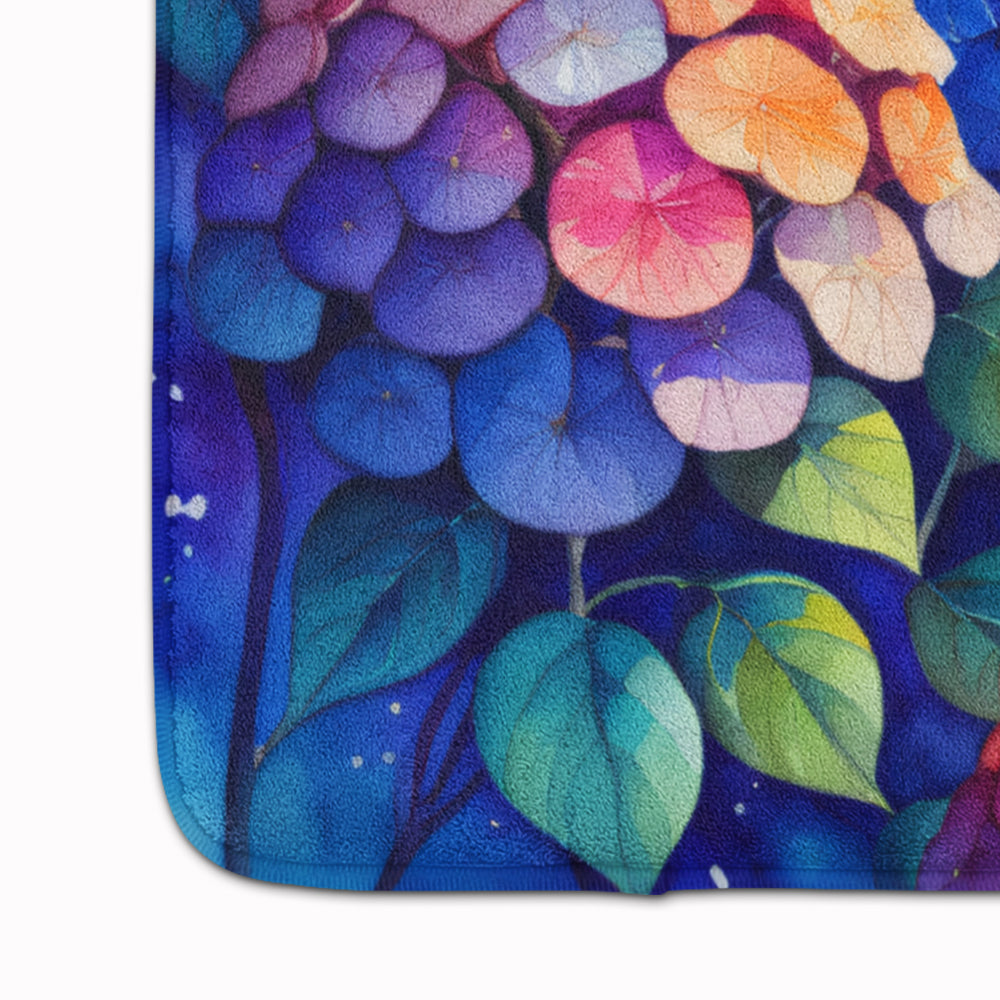 Hydrangeas in Color Memory Foam Kitchen Mat