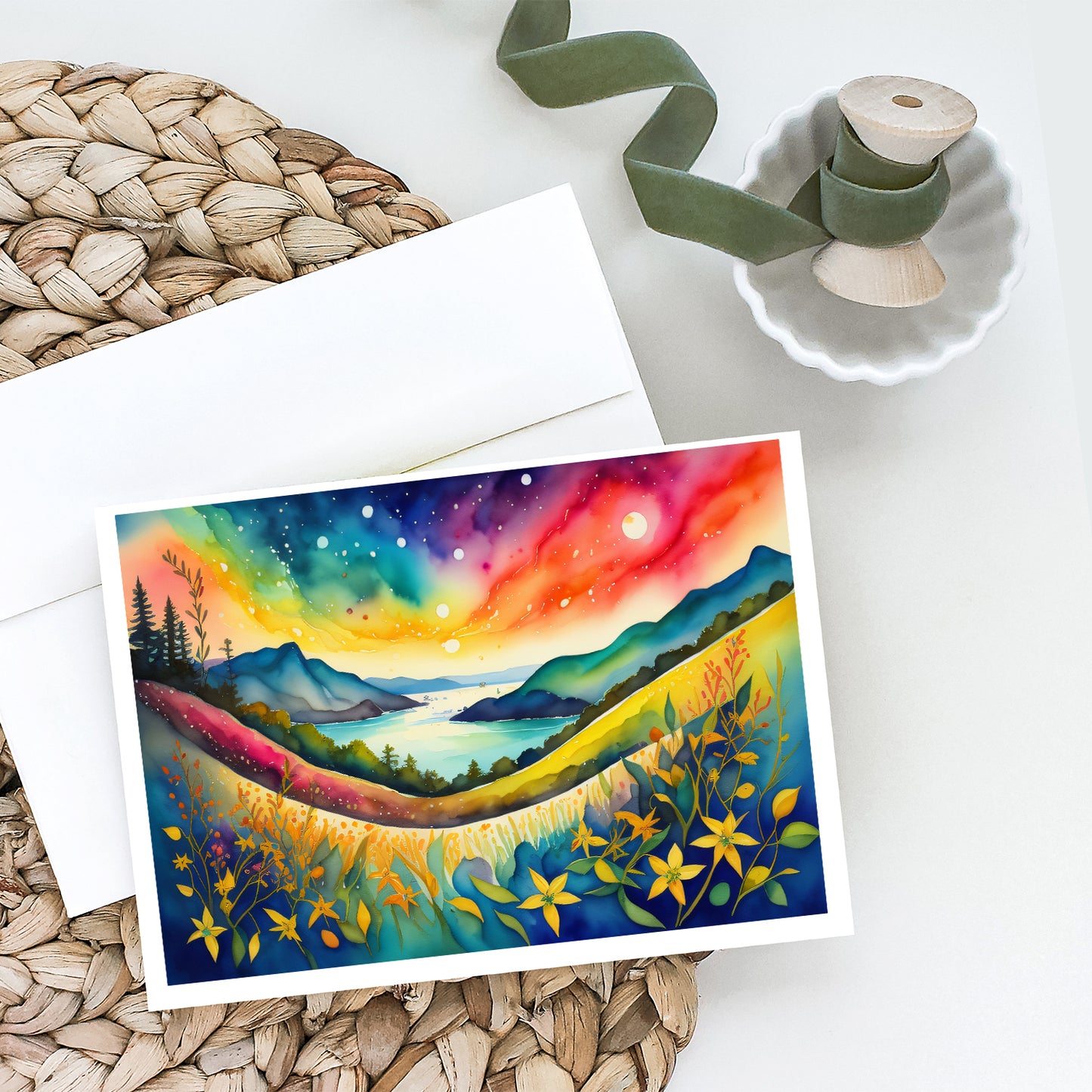 Hypericum or St. John�s Wort in Color Greeting Cards Pack of 8