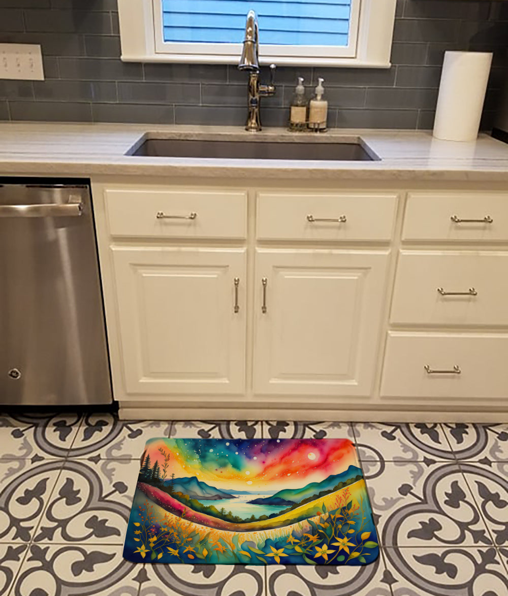 Hypericum or St. John�s Wort in Color Memory Foam Kitchen Mat