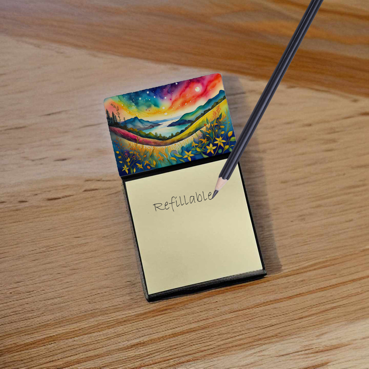 Hypericum or St. John s Wort in Color Sticky Note Holder