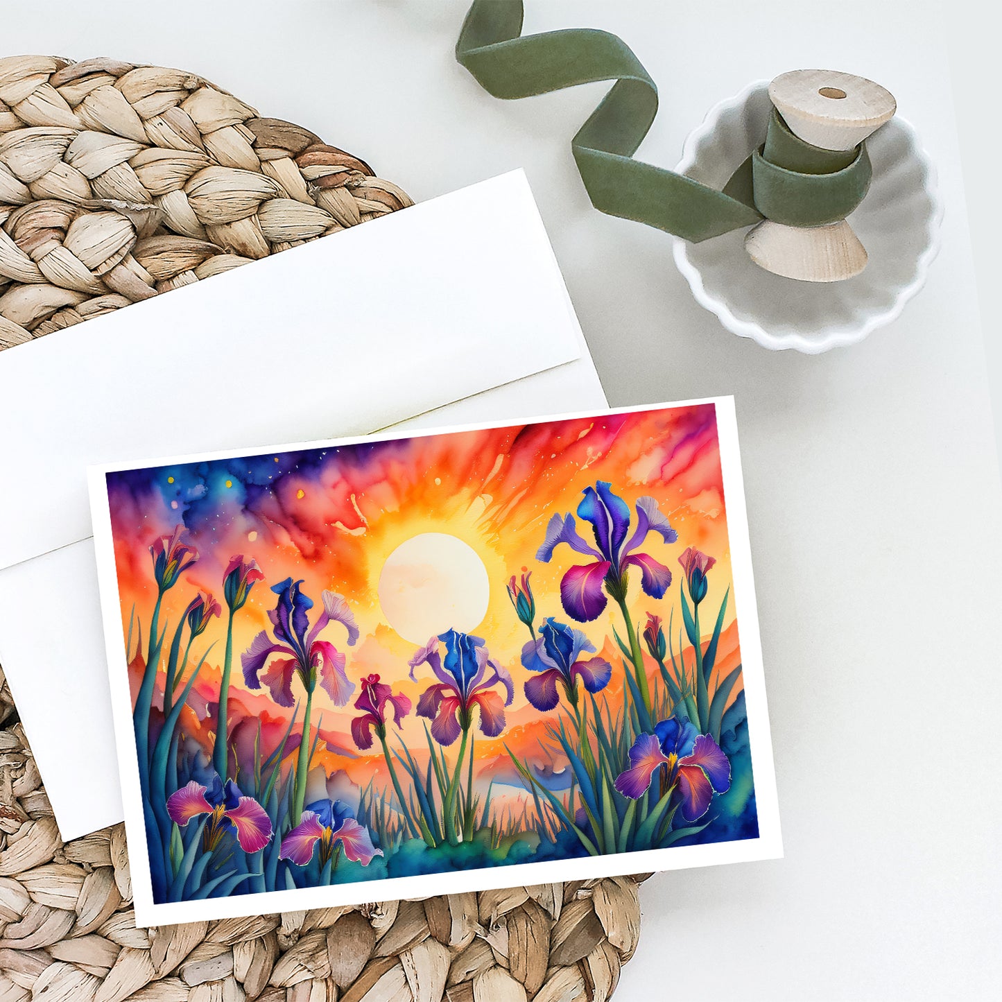 Iris in Color Greeting Cards Pack of 8