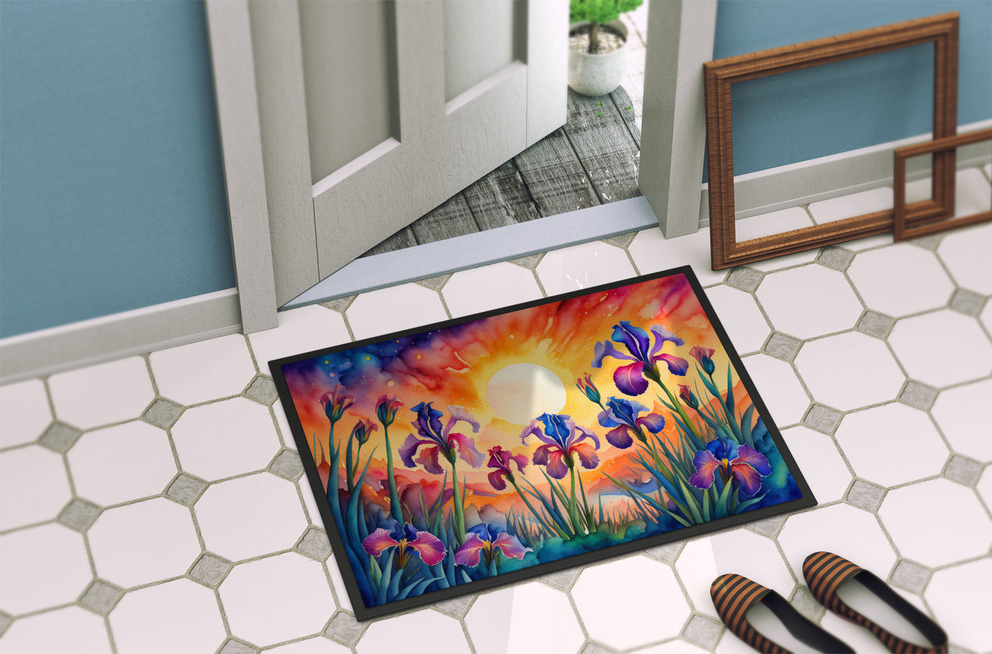 Iris in Color Doormat