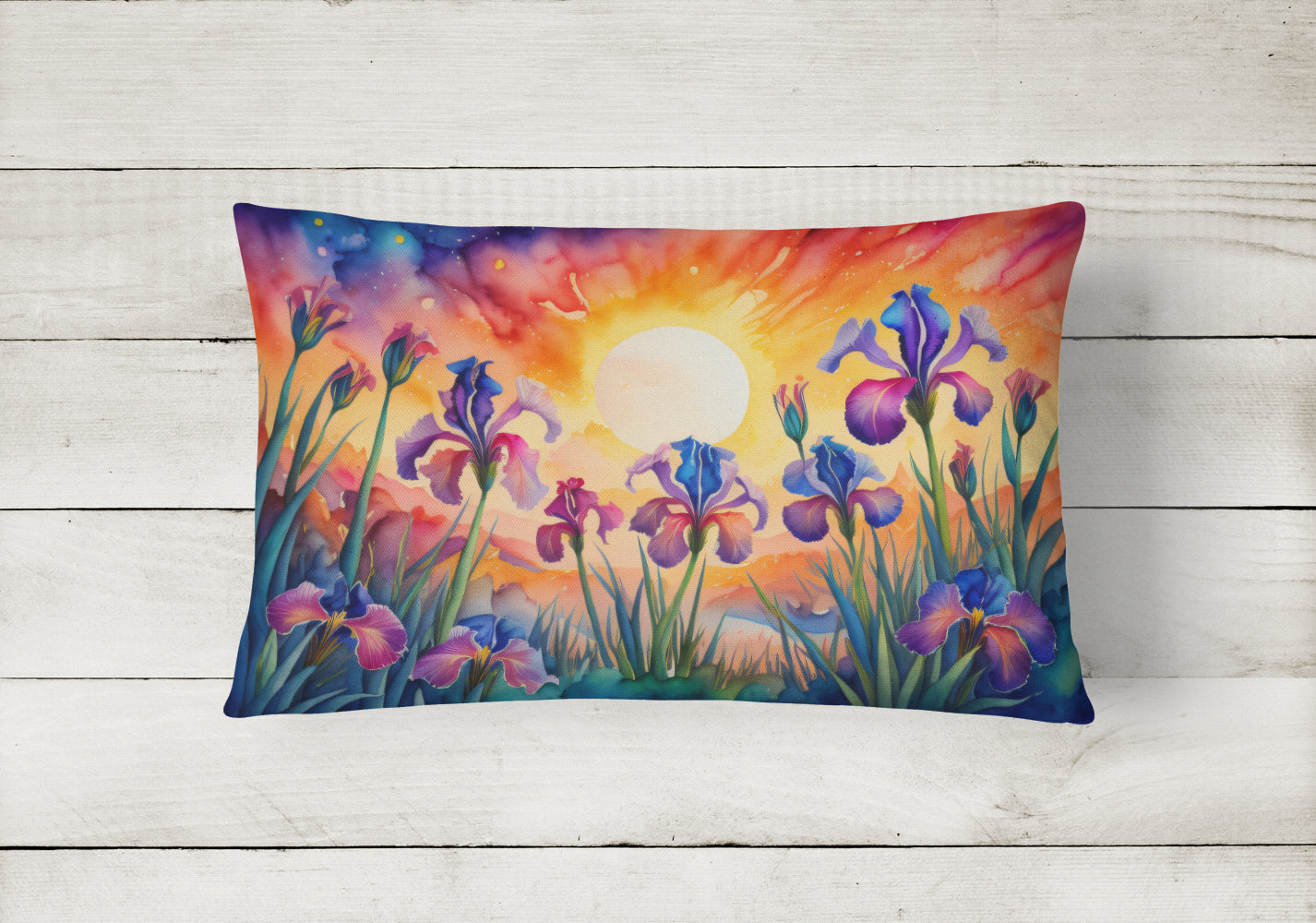 Iris in Color Throw Pillow