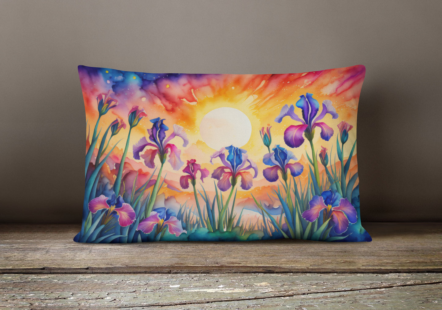 Iris in Color Throw Pillow