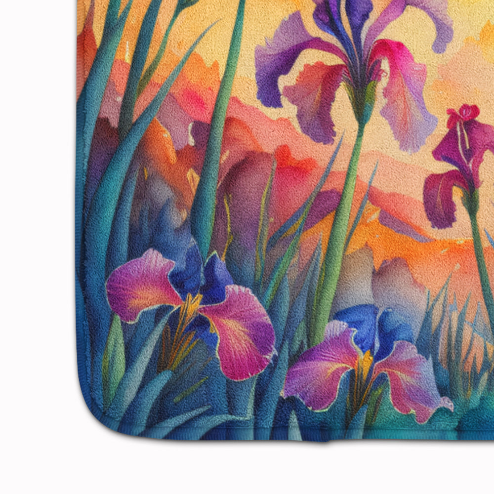 Iris in Color Memory Foam Kitchen Mat
