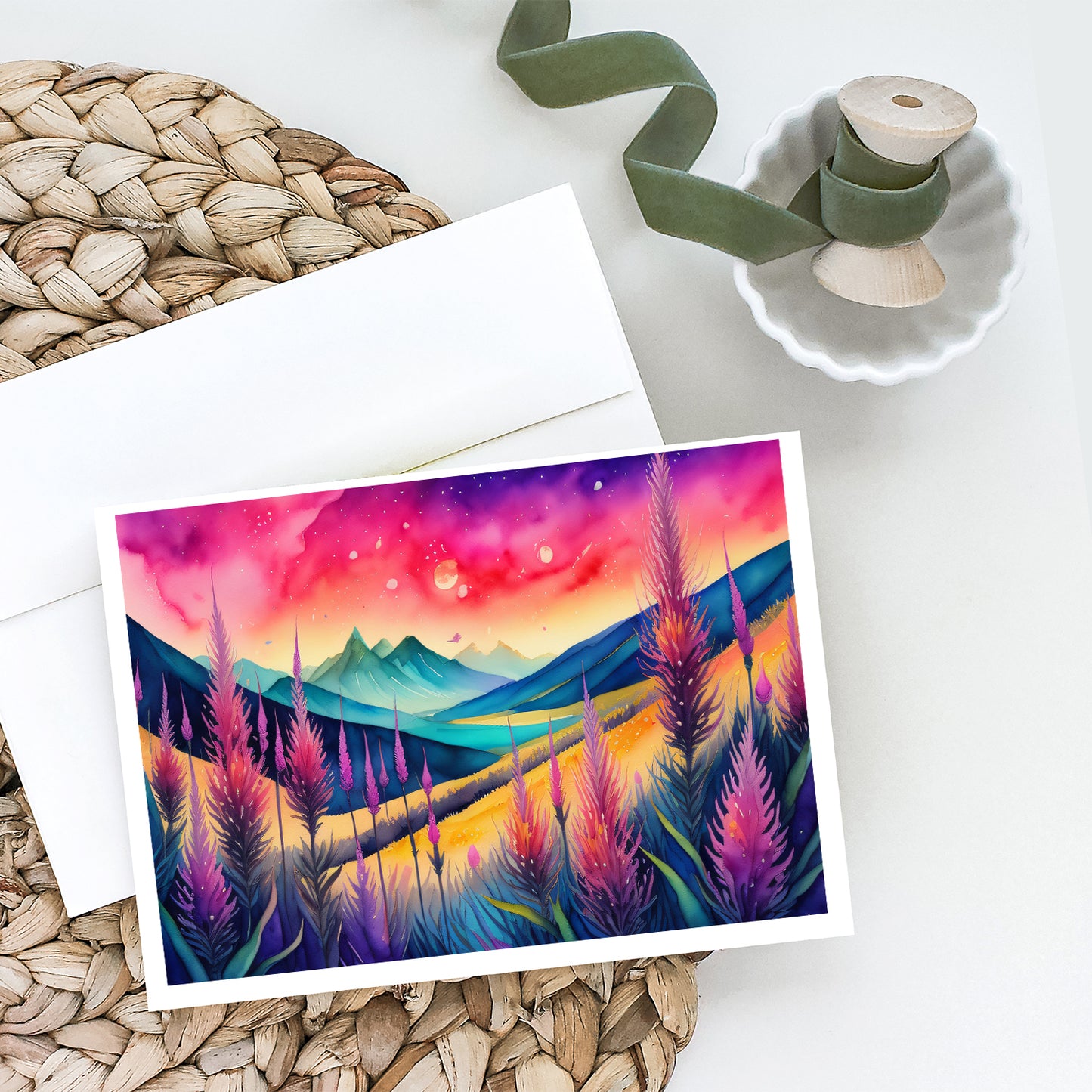 Liatris in Color Greeting Cards Pack of 8