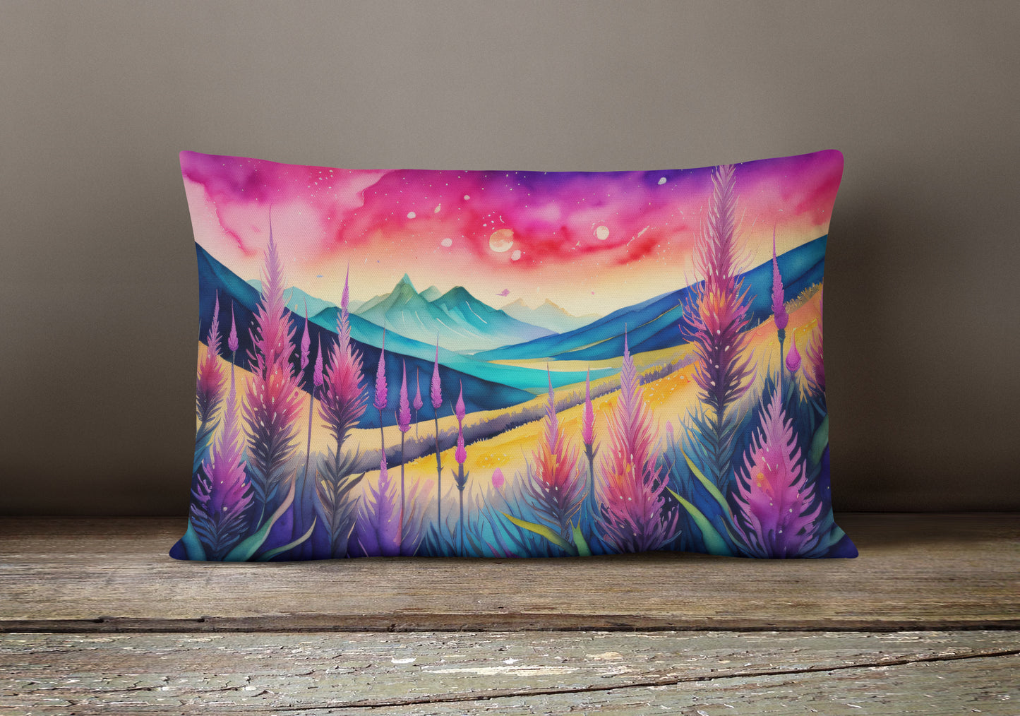 Liatris in Color Throw Pillow