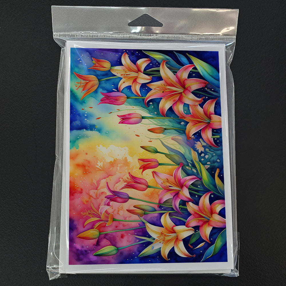 Lilies in Color Greeting Cards Pack of 8