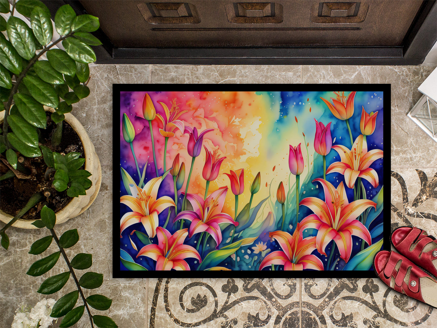 Lilies in Color Doormat