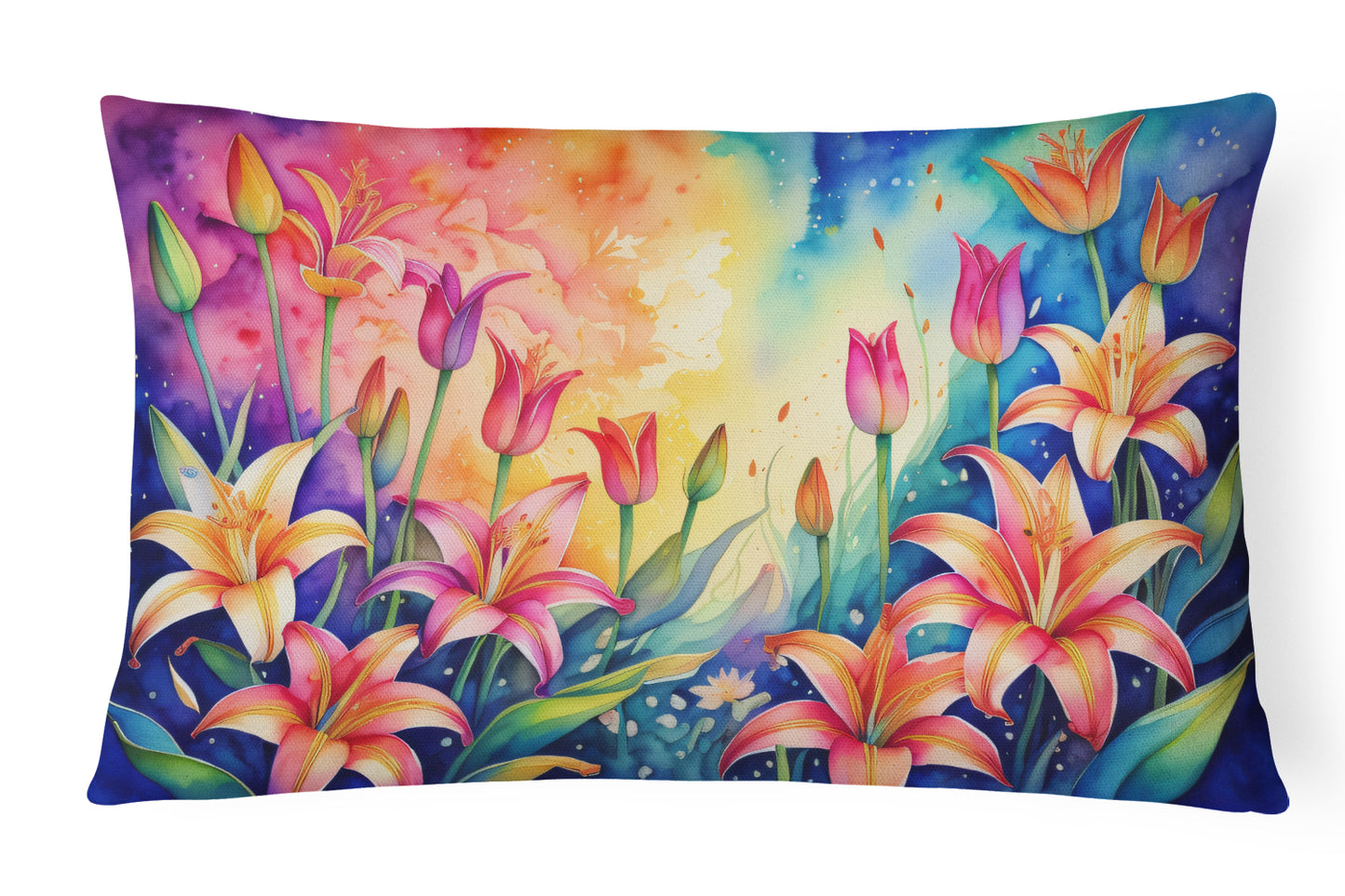 Buy this Lilies in Color Throw Pillow