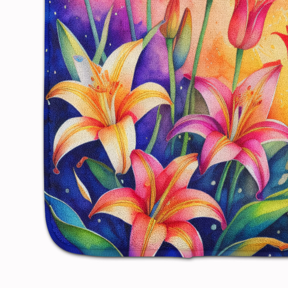 Lilies in Color Memory Foam Kitchen Mat