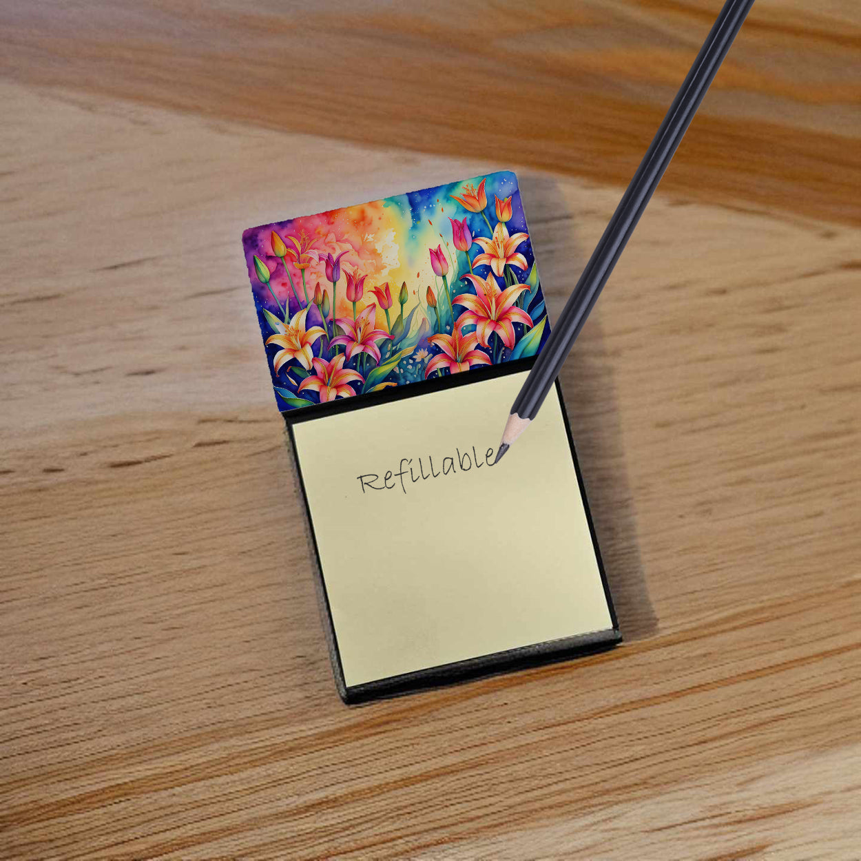 Lilies in Color Sticky Note Holder