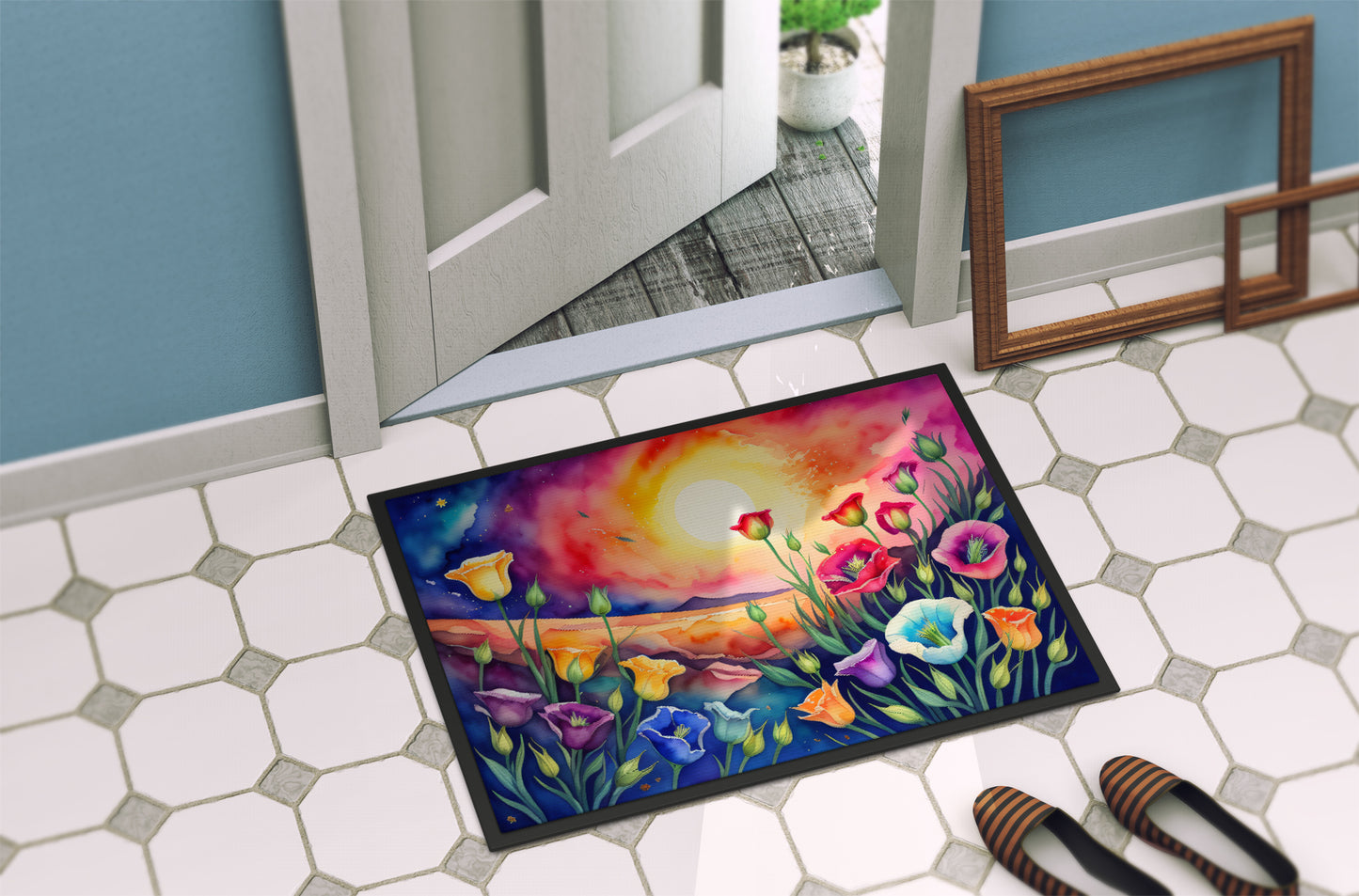 Lisianthus in Color Doormat