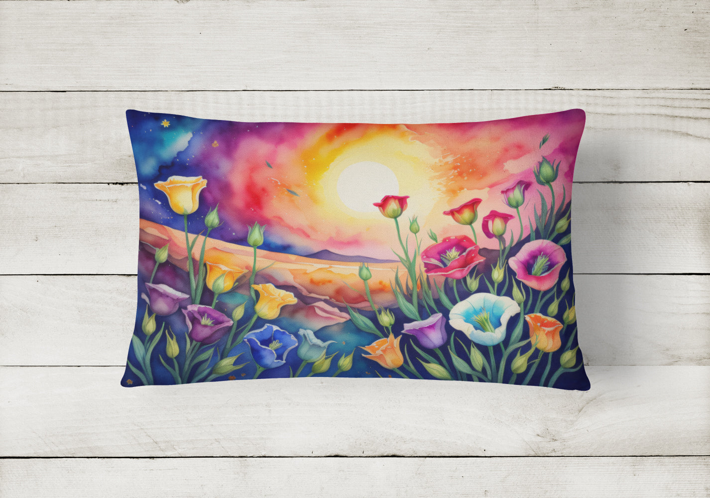 Lisianthus in Color Throw Pillow