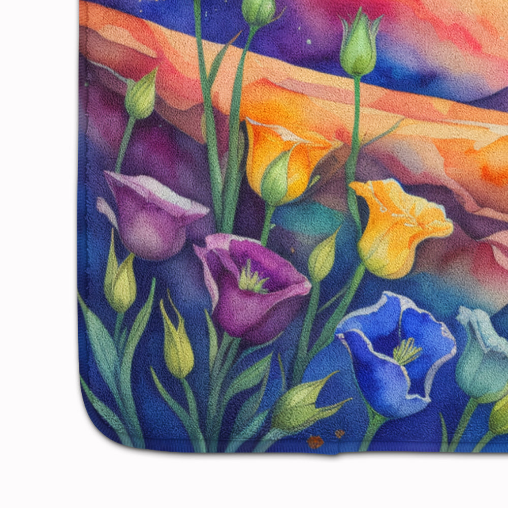 Lisianthus in Color Memory Foam Kitchen Mat