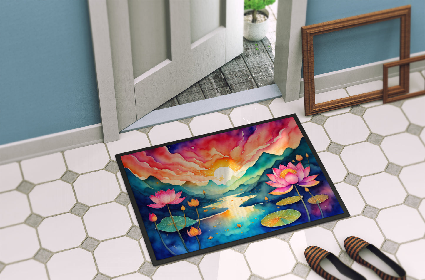 Lotus in Color Doormat