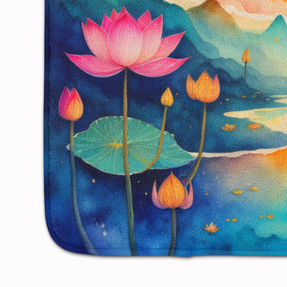 Lotus in Color Memory Foam Kitchen Mat