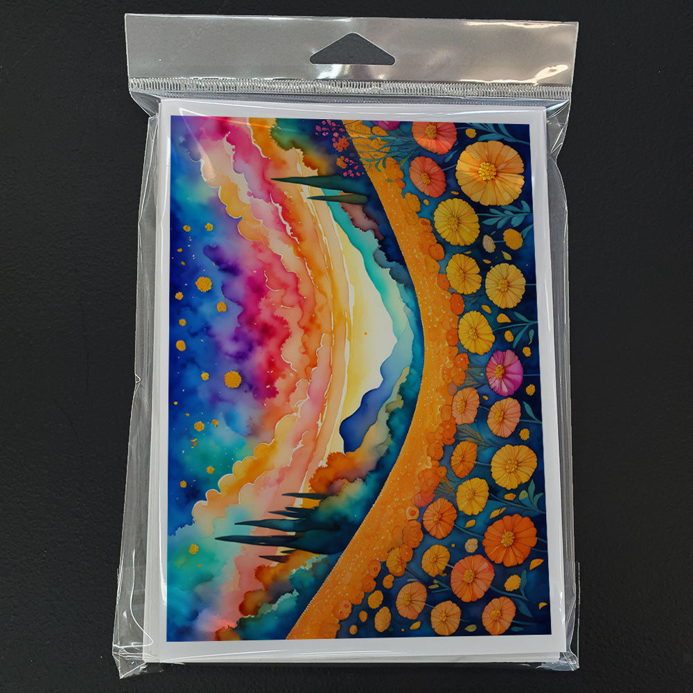 Marigolds in Color Greeting Cards Pack of 8
