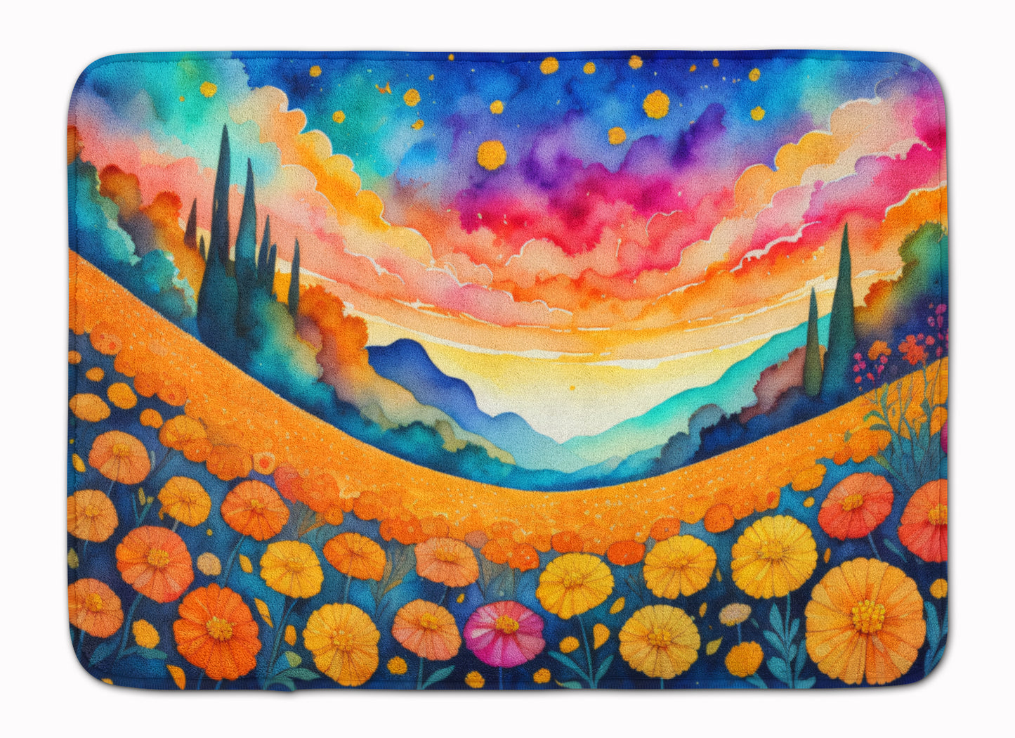 Buy this Marigolds in Color Memory Foam Kitchen Mat
