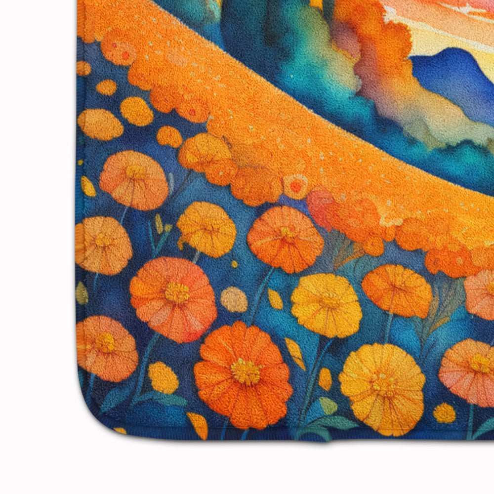 Marigolds in Color Memory Foam Kitchen Mat