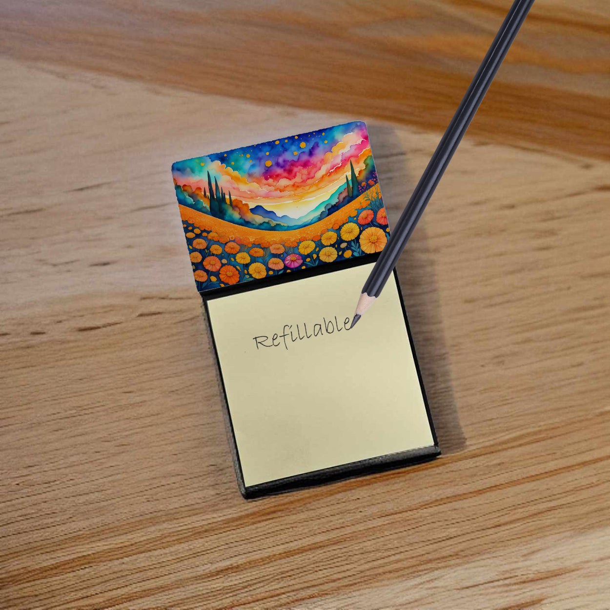 Marigolds in Color Sticky Note Holder