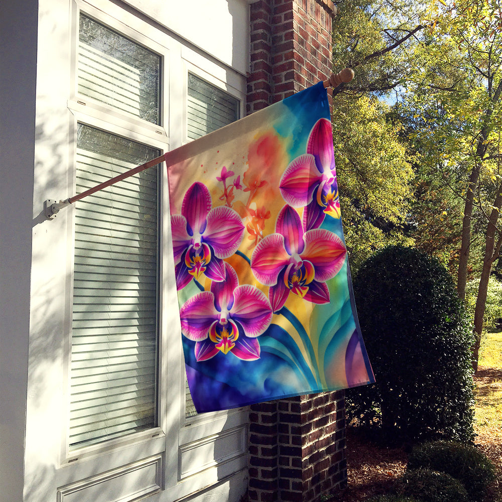 Orchids in Color House Flag