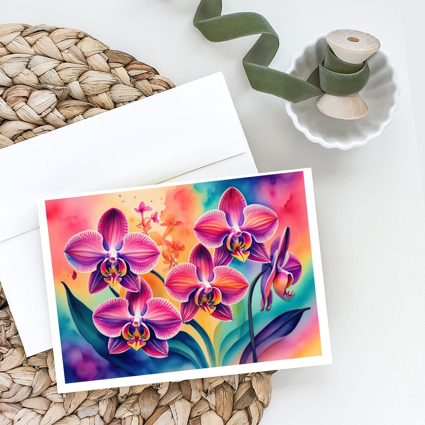 Orchids in Color Greeting Cards Pack of 8