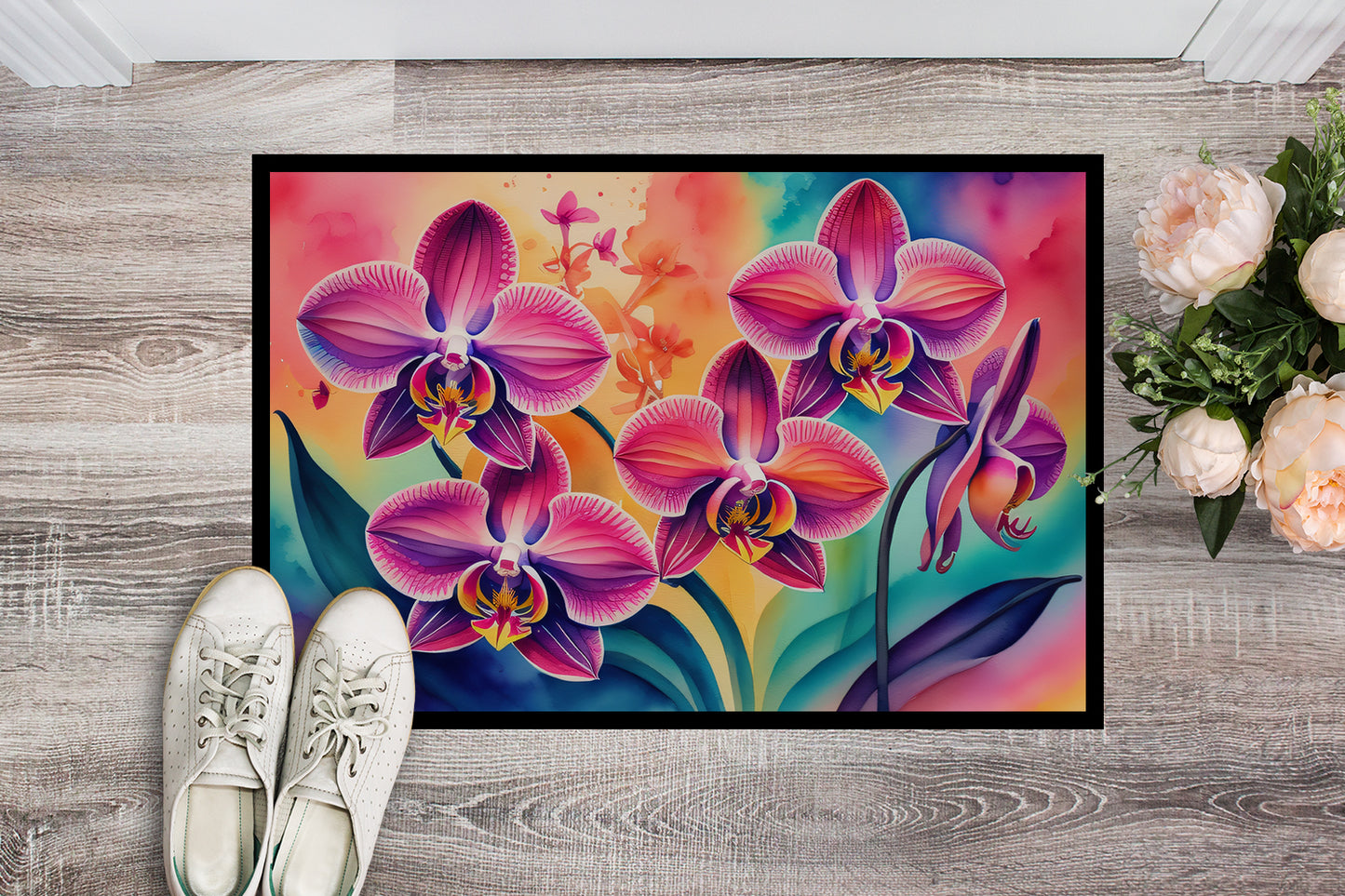 Orchids in Color Doormat