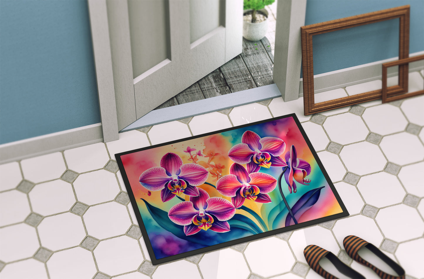 Orchids in Color Doormat