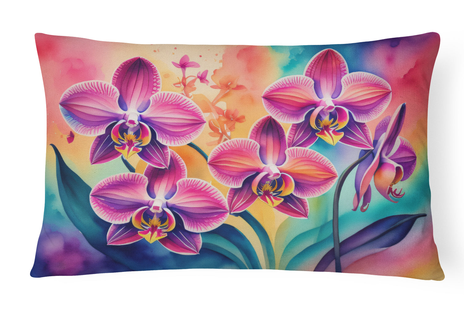 Buy this Orchids in Color Throw Pillow