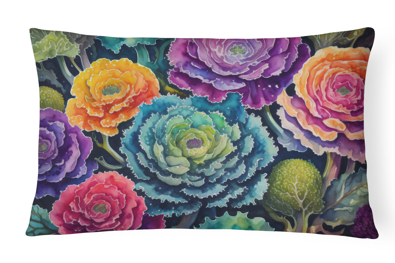 Buy this Ornamental Kale in Color Throw Pillow