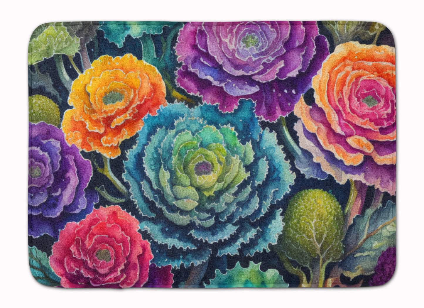 Buy this Ornamental Kale in Color Memory Foam Kitchen Mat