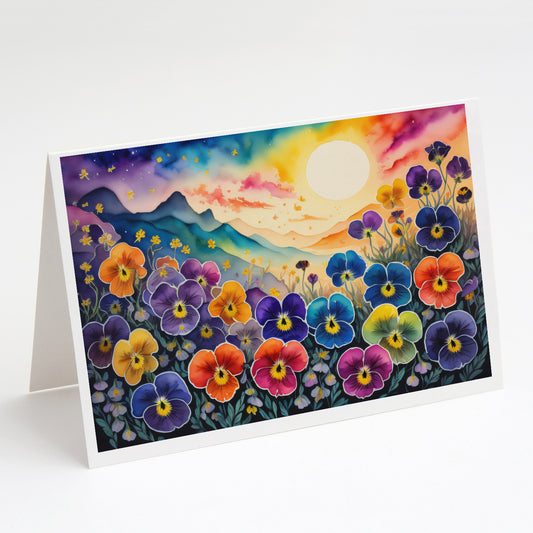 Buy this Pansies in Color Greeting Cards Pack of 8