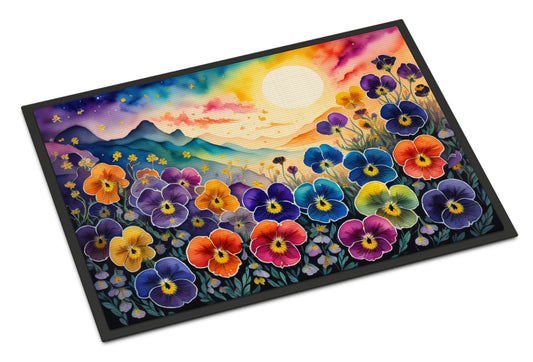 Buy this Pansies in Color Doormat