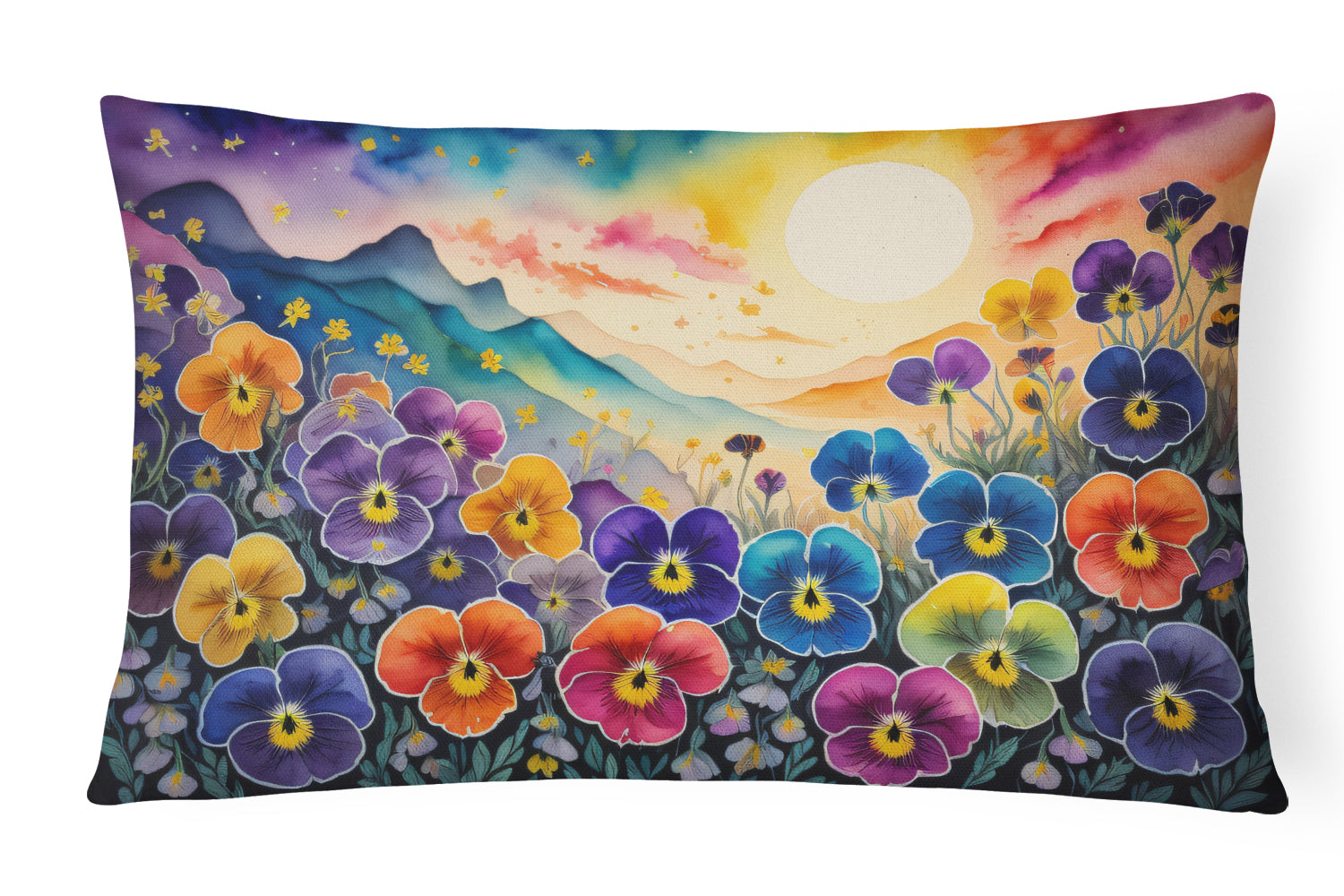 Buy this Pansies in Color Throw Pillow