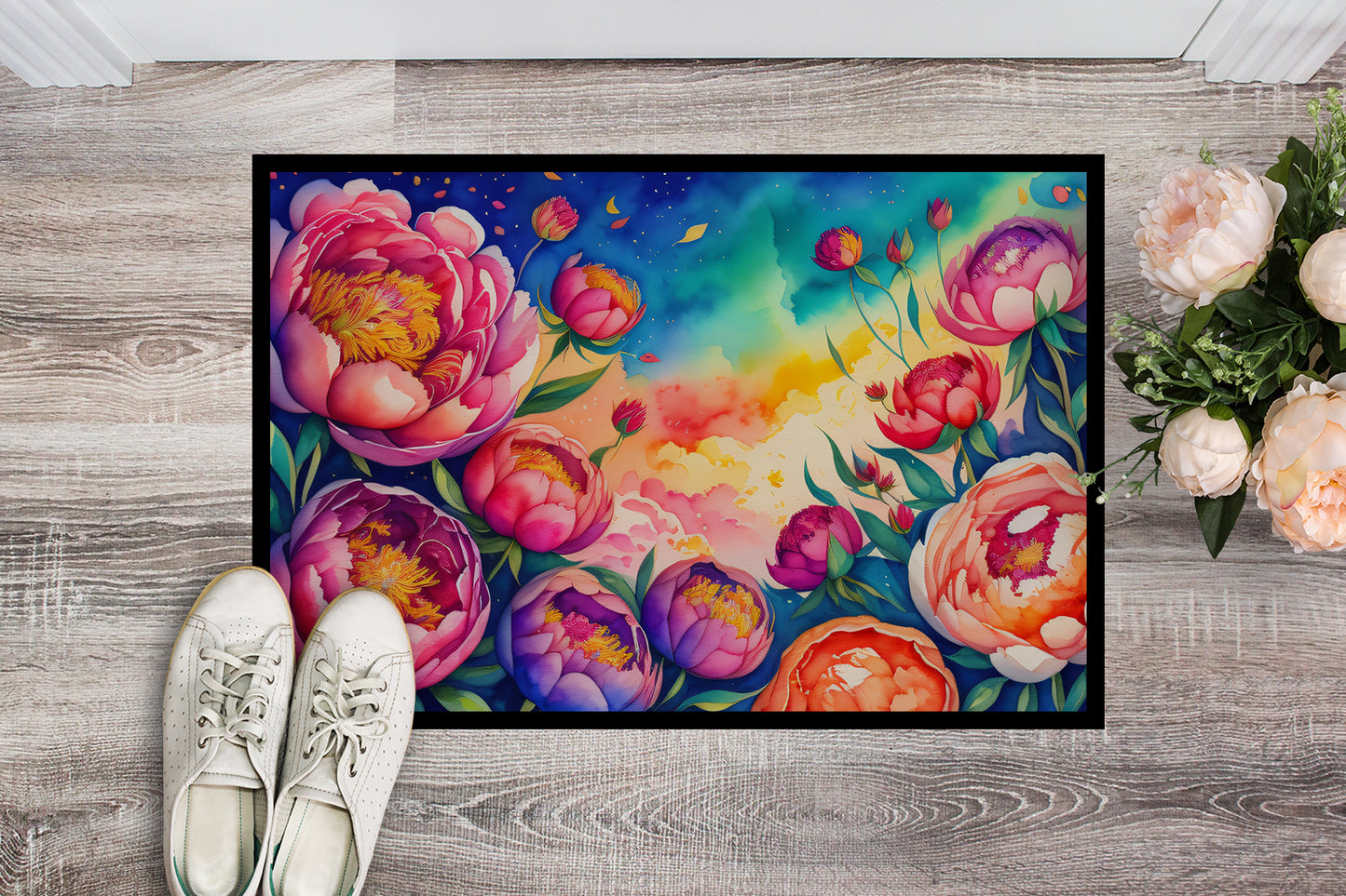 Peonies in Color Doormat