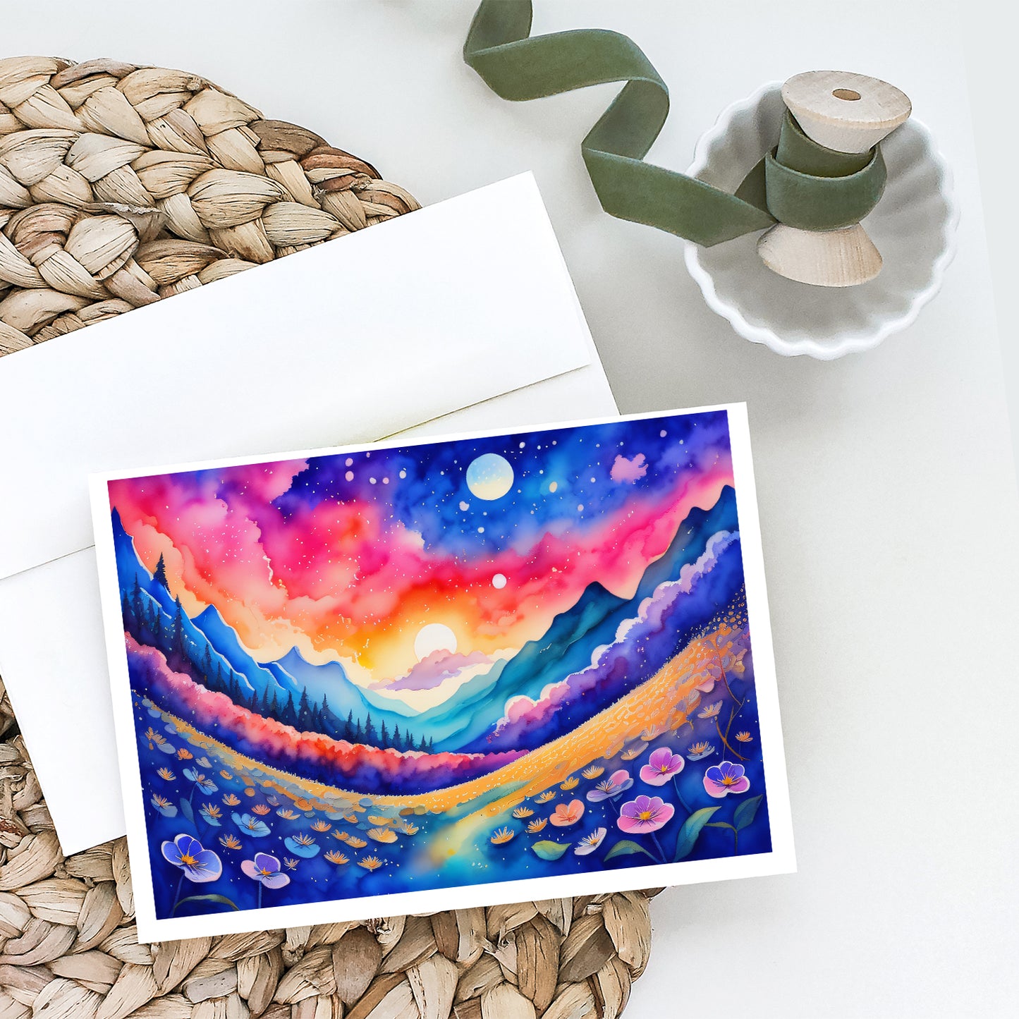 Periwinkles in Color Greeting Cards Pack of 8