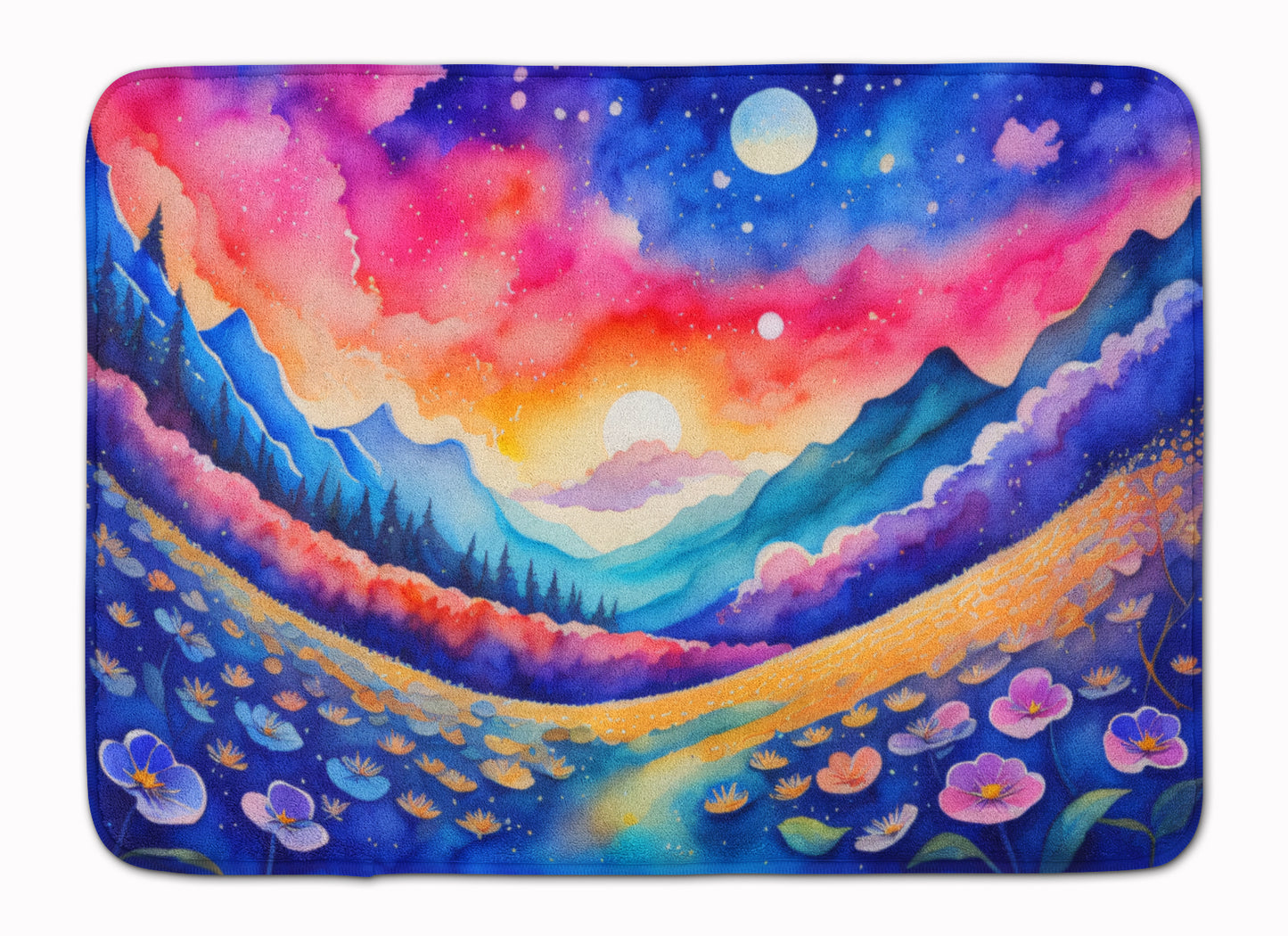 Buy this Periwinkles in Color Memory Foam Kitchen Mat