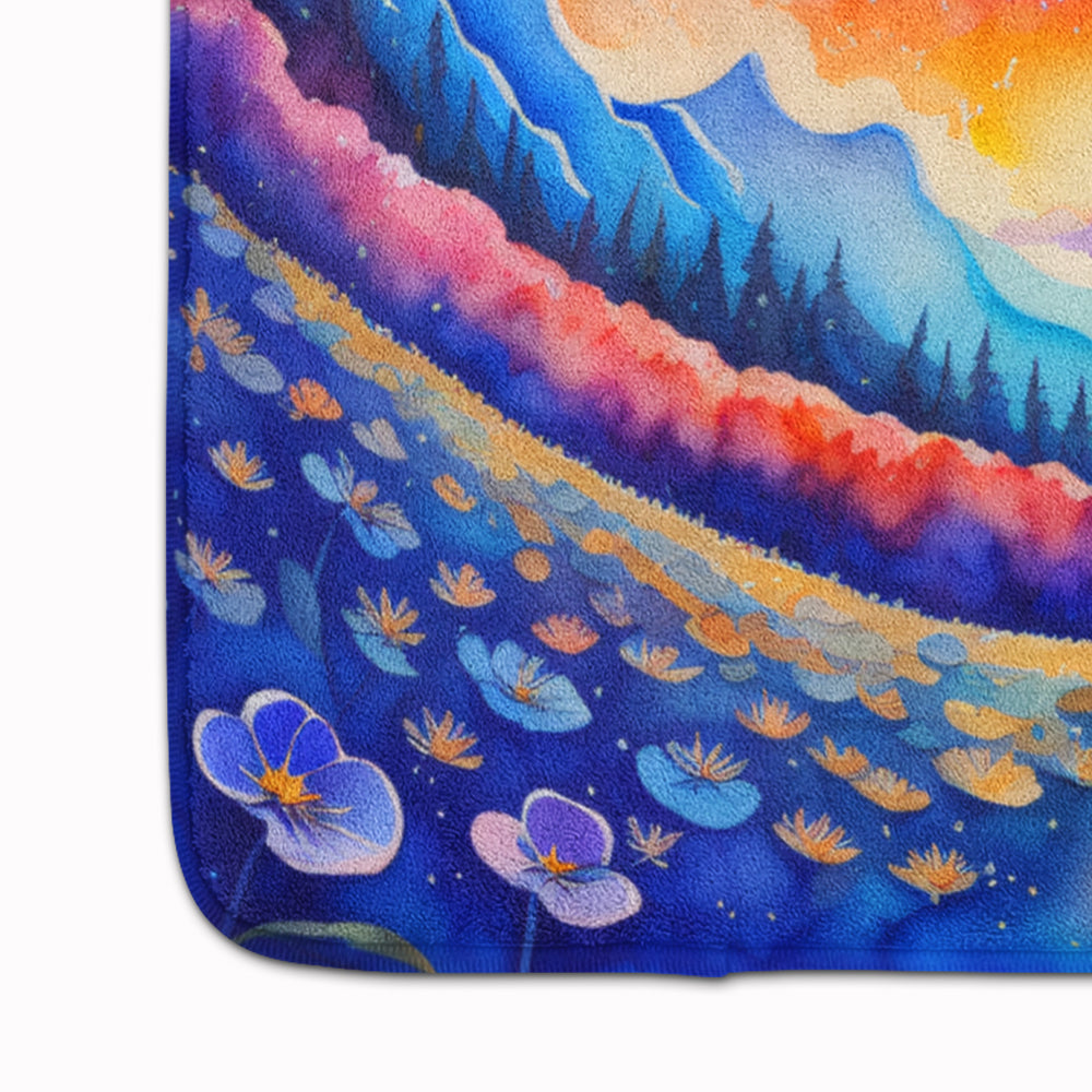 Periwinkles in Color Memory Foam Kitchen Mat