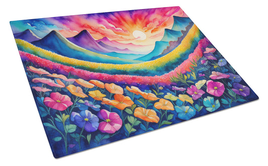 Buy this Petunias in Color Glass Cutting Board