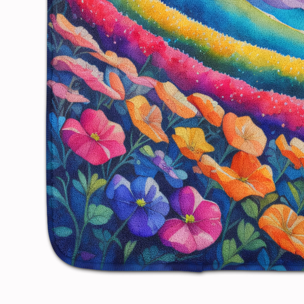 Petunias in Color Memory Foam Kitchen Mat