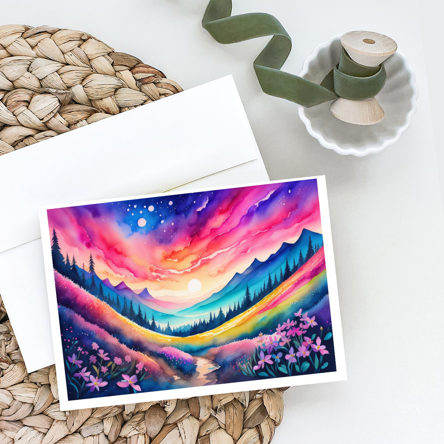 Phlox in Color Greeting Cards Pack of 8
