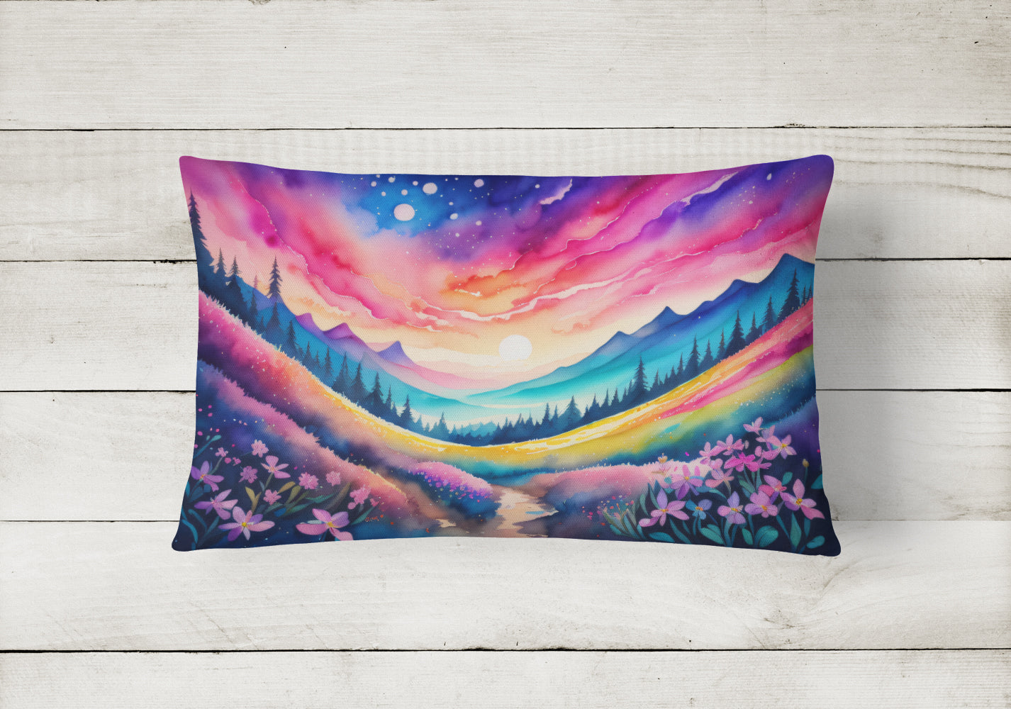 Phlox in Color Throw Pillow