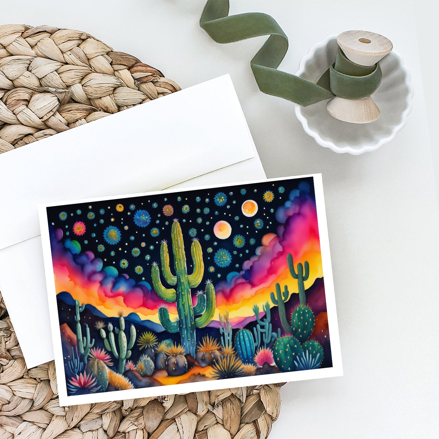 Queen of the Night Cactus in Color Greeting Cards Pack of 8