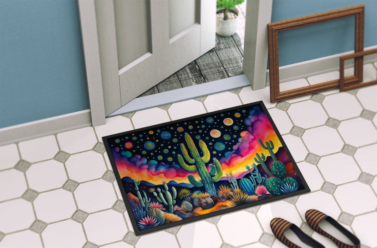 Queen of the Night Cactus in Color Doormat