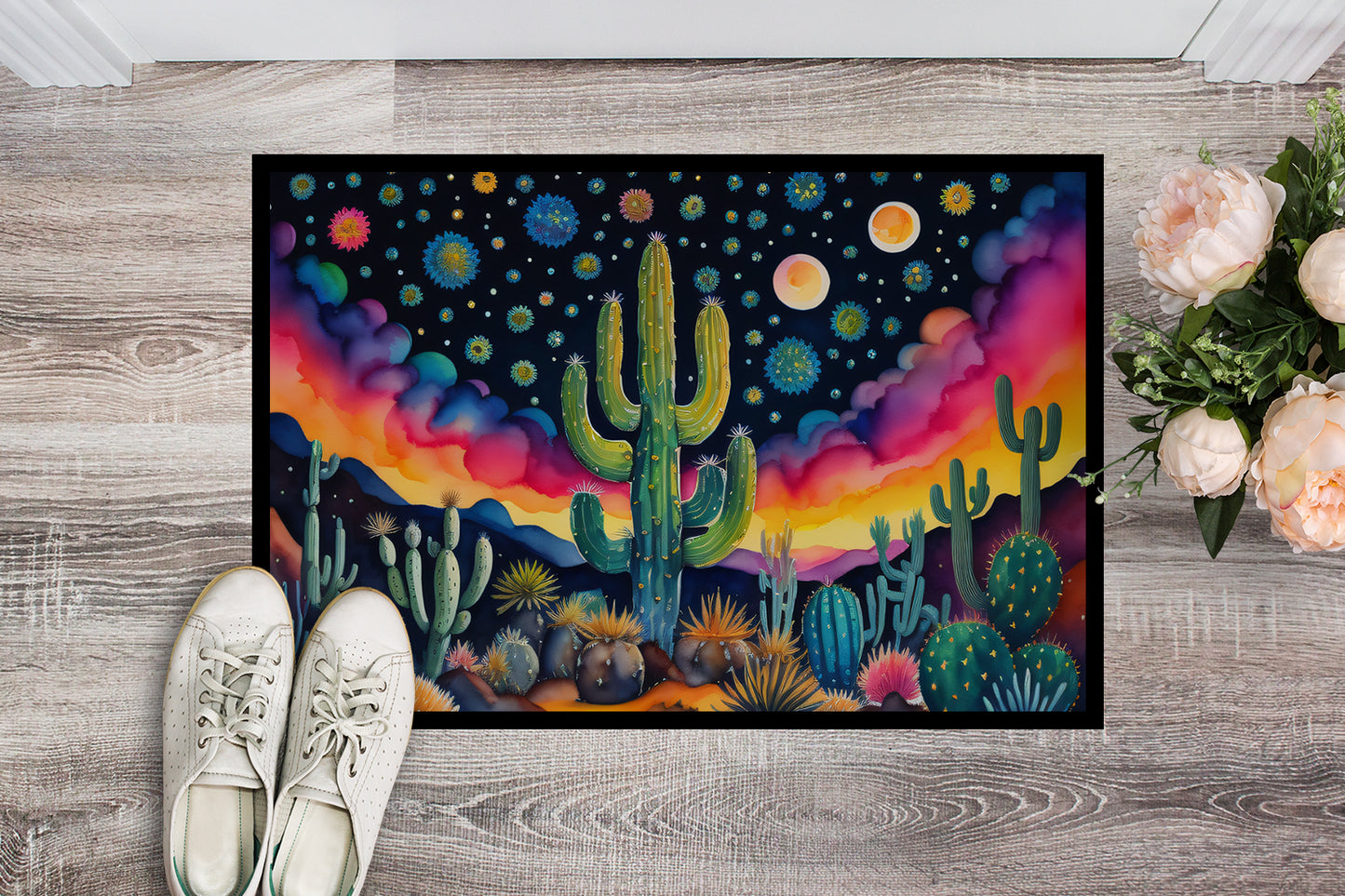 Queen of the Night Cactus in Color Doormat