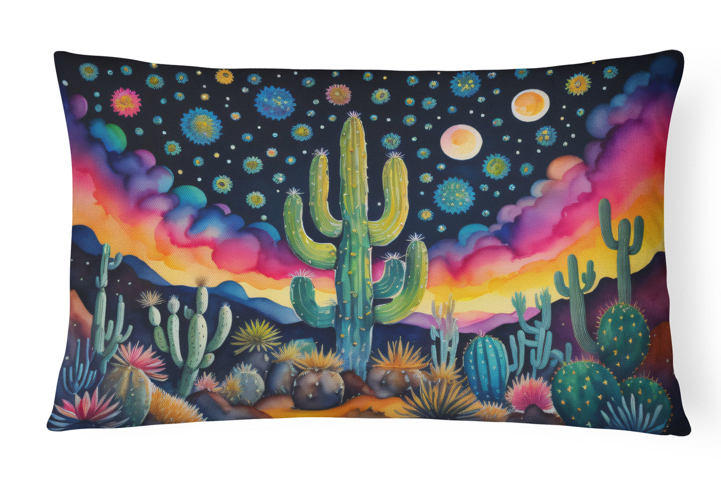 Buy this Queen of the Night Cactus in Color Throw Pillow